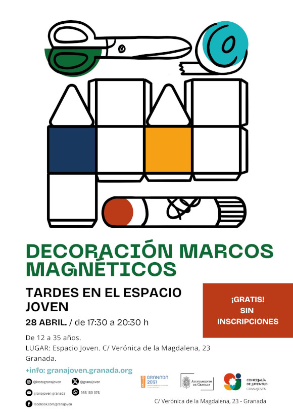 Tardes en el Espacio Joven. DECORACIN MARCOS MAGNTICOS